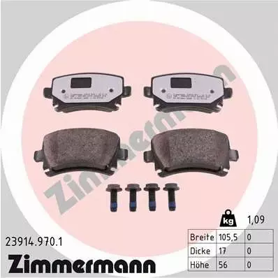 ZIMMERMANN KLOCKI CERAMICZNE T VW PASSAT B6 B7 CC 