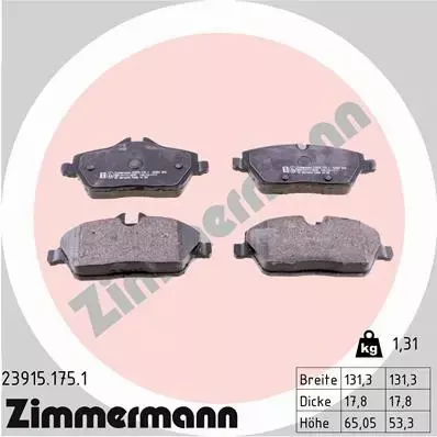 ZIMMERMANN KLOCKI PRZÓD BMW 2 F45 I3 I01 