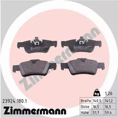 ZIMMERMANN TARCZE+KLOCKI T MERCEDES M W164 330MM 