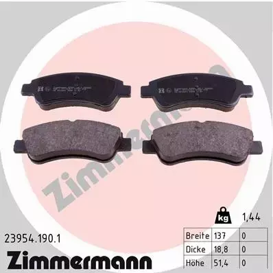 ZIMMERMANN TARCZE+KLOCKI P CITROEN C-ELYSSE 266MM 