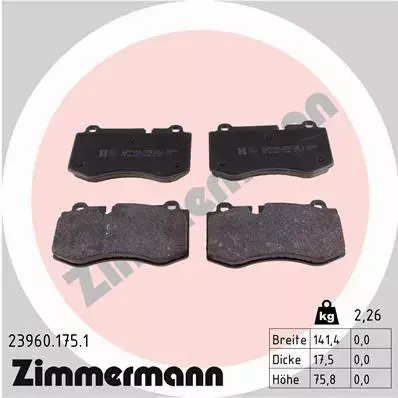 ZIMMERMANN TARCZE+KLOCKI P MERCEDES S W221 335MM 