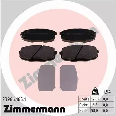 ZIMMERMANN SPORT TARCZE+KLOCKI P HYUNDAI I30 280MM 