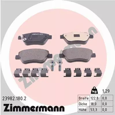 ZIMMERMANN TARCZE+KLOCKI PRZÓD OPEL CORSA D 257MM 