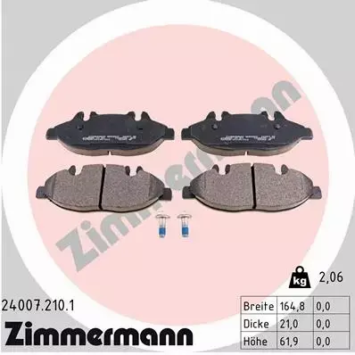 ZIMMERMANN KLOCKI PRZÓD MERCEDES VITO VIANO W639 