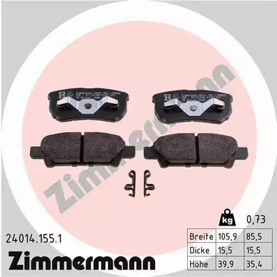 ZIMMERMANN KLOCKI TYŁ CHRYSLER SEBRING 