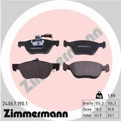 ZIMMERMANN TARCZE+KLOCKI P ALFA ROMEO 147 156 284MM 