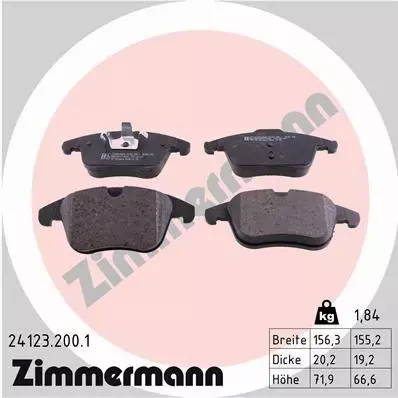 ZIMMERMANN TARCZE+KLOCKI PRZÓD FORD MONDEO IV MK4 