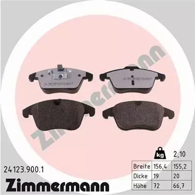 ZIMMERMANN KLOCKI CERAMICZNE P LR FREELANDER II 2 