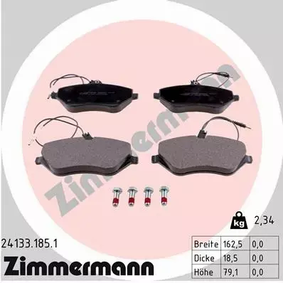 ZIMMERMANN TARCZE+KLOCKI PRZÓD CITROEN C5 III 330MM 