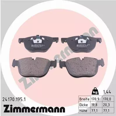 ZIMMERMANN TARCZE+KLOCKI P+T BMW X5 E70 F15 348MM 