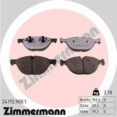 ZIMMERMANN KLOCKI HAMULCOWE 24172.900.1 