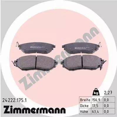 ZIMMERMANN TARCZE+KLOCKI P SUBARU LEGACY IV 316MM 