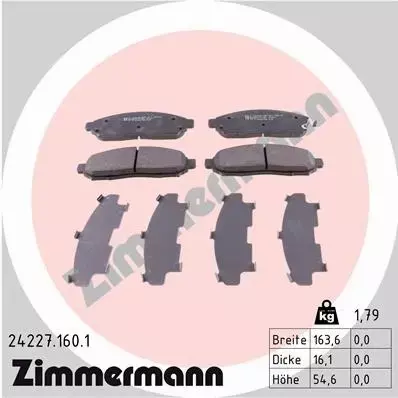 ZIMMERMANN TARCZE+KLOCKI P NISSAN NAVARA D40 296MM 