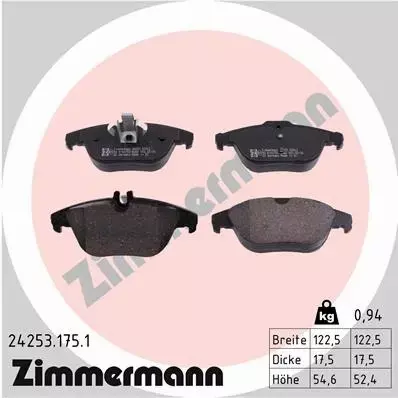 ZIMMERMANN TARCZE+KLOCKI P+T MERCEDES C W204 322MM 