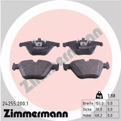 ZIMMERMANN TARCZE+KLOCKI P BMW 3 E90 E91 E92 312MM 