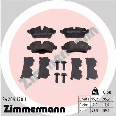 ZIMMERMANN TARCZE+KLOCKI TYŁ MINI R55 R56 R57 R58 