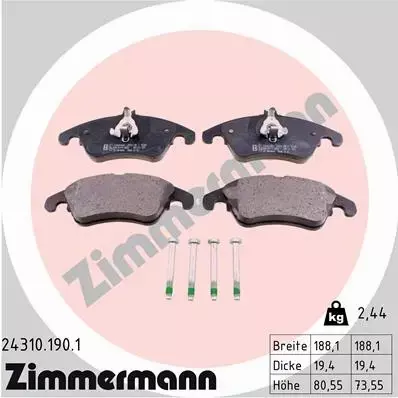 ZIMMERMANN TARCZE+KLOCKI P MERCEDES C W204 322MM 