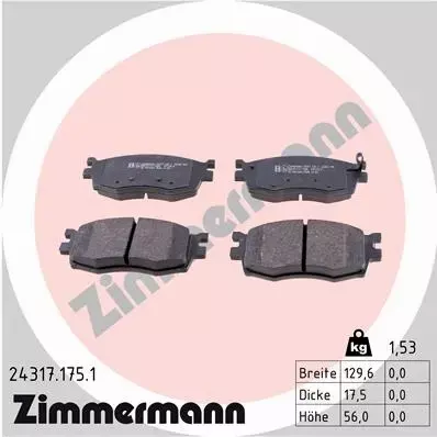 ZIMMERMANN TARCZE+KLOCKI P HYUNDAI ACCENT III 256MM 