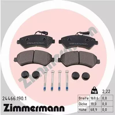 ZIMMERMANN TARCZE+KLOCKI P PEUGEOT BOXER 300MM 