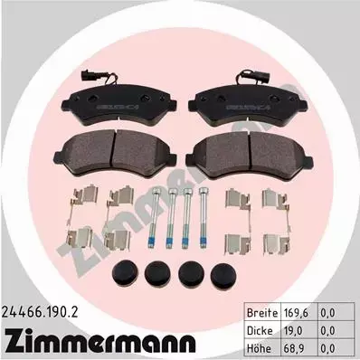 ZIMMERMANN KLOCKI HAMULCOWE PRZÓD 24466.190.2 