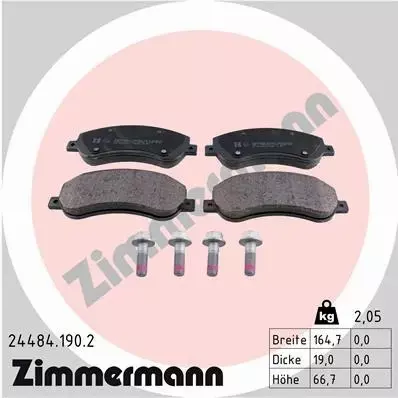 ZIMMERMANN TARCZE+KLOCKI PRZÓD VW AMAROK 303MM 