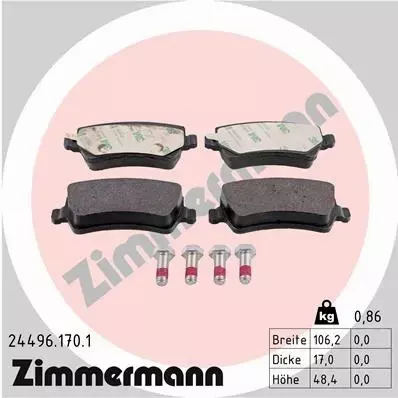 ZIMMERMANN TARCZE+KLOCKI TYŁ VOLVO XC60 302MM 