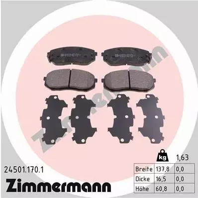 ZIMMERMANN TARCZE+KLOCKI PRZÓD KIA CARENS III 280MM 