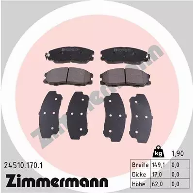 ZIMMERMANN SPORT TARCZE+KLOCKI PRZÓD OPEL ANTARA 