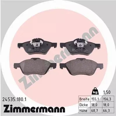 ZIMMERMANN TARCZE+KLOCKI P RENAULT CLIO III 280MM 