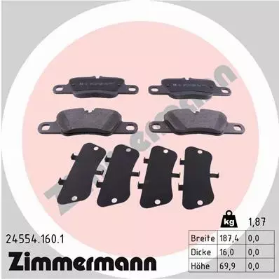 ZIMMERMANN TARCZE+KLOCKI TYŁ PORSCHE PANAMERA 350MM 