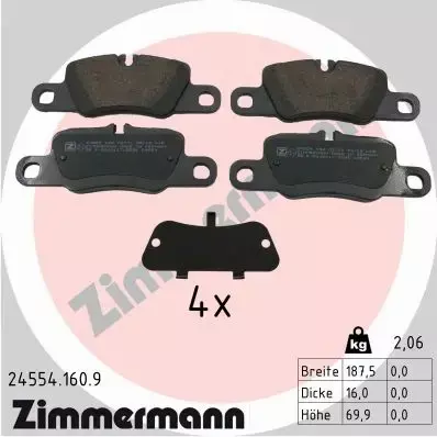 ZIMMERMANN KLOCKI HAMULCOWE 24554.160.9 