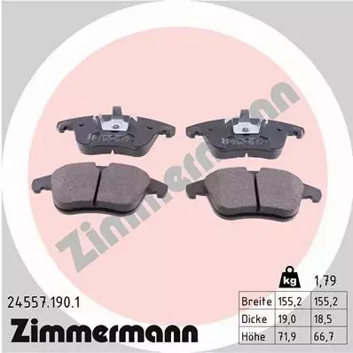 ZIMMERMANN KLOCKI PRZÓD CITROEN C4 PICASSO DS4 DS5 