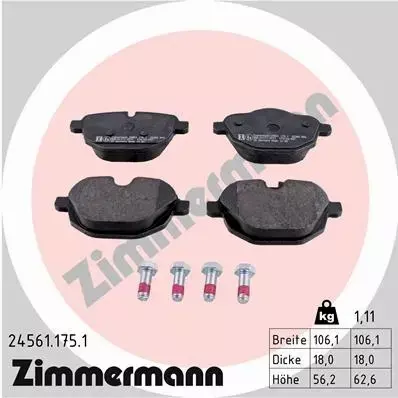 ZIMMERMANN TARCZE+KLOCKI P+T BMW 5 F10 F11 348MM 