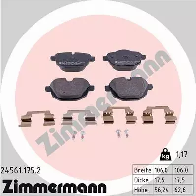 ZIMMERMANN TARCZE+KLOCKI TYŁ BMW X3 F25 330MM 