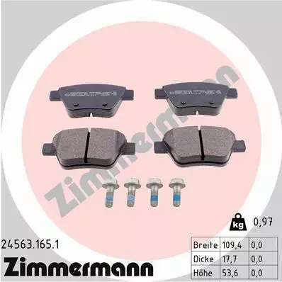 ZIMMERMANN KLOCKI TYŁ VW JETTA IV TOURAN 1T 