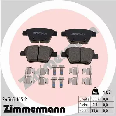 ZIMMERMANN KLOCKI HAMULCOWE TYŁ 24563.165.2 