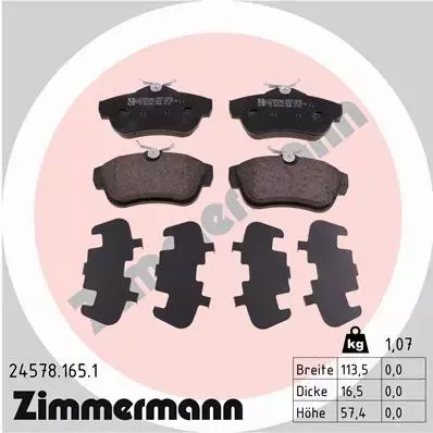 ZIMMERMANN TARCZE+KLOCKI P+T CITROEN JUMPY 304MM 