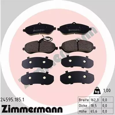 ZIMMERMANN TARCZE+KLOCKI P+T CITROEN JUMPY 304MM 