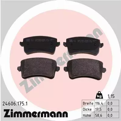 ZIMMERMANN TARCZE SPORT+KLOCKI TYŁ AUDI A4 B8 330MM 