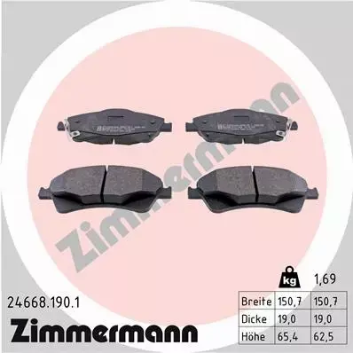 ZIMMERMANN TARCZE+KLOCKI P TOYOTA AVENSIS T27 320MM 