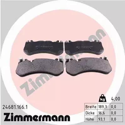 ZIMMERMANN TARCZE+KLOCKI P MERCEDES C209 C218 C219 W204 W211 W212 