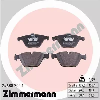 ZIMMERMANN KLOCKI PRZÓD BMW 5 F10 F11 5 F12 F13 