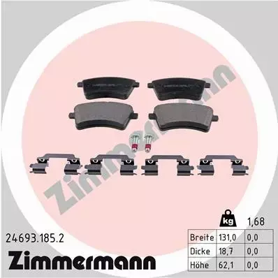 ZIMMERMANN KLOCKI HAMULCOWE 24693.185.2 