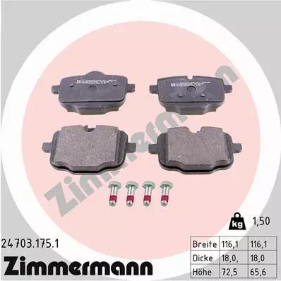 ZIMMERMANN KLOCKI TYŁ BMW 7 G11 G12 X3 G01 