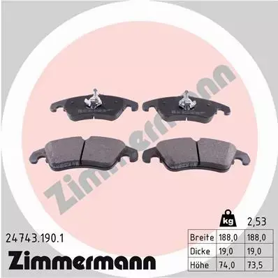 ZIMMERMANN TARCZE+KLOCKI PRZÓD AUDI A4 B8 345MM 