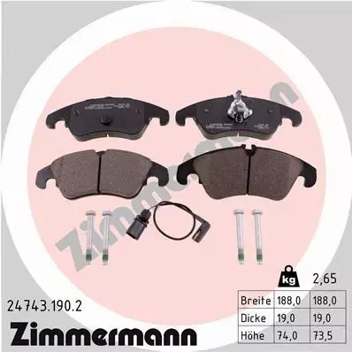 ZIMMERMANN SPORT TARCZE+KLOCKI P AUDI A6 C7 320MM 