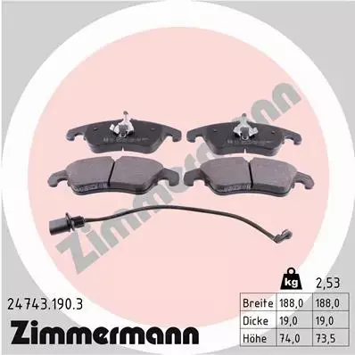 ZIMMERMANN TARCZE+KLOCKI P AUDI A4 B8 A5 8T 320MM 