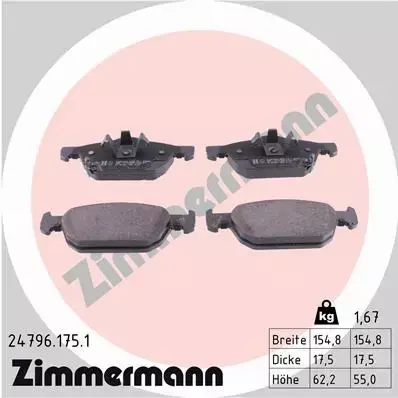 ZIMMERMANN TARCZE+KLOCKI P HONDA ACCORD VIII 296MM 