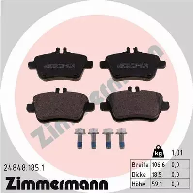 ZIMMERMANN TARCZE+KLOCKI T MERCEDES B W246 276MM 