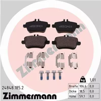 ZIMMERMANN KLOCKI HAMULCOWE 24848.185.2 